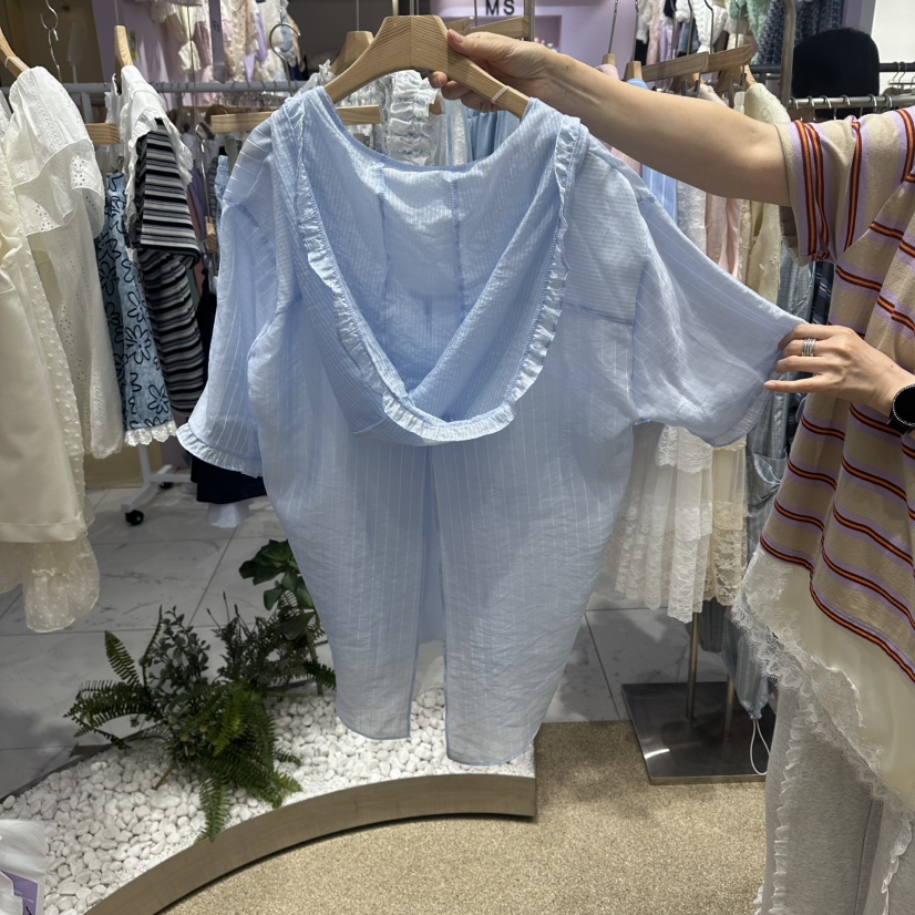 VIRUS韓國直郵實拍女士新款時尚26春夏，26夏季襯衫蕾絲衫VIRUS襯衫/蕾絲衫