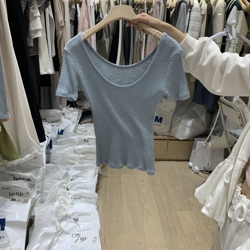 MEMOIRE韓國直郵實拍女裝新款職業休閑熱賣推薦人氣時尚T恤MEMOIRET恤