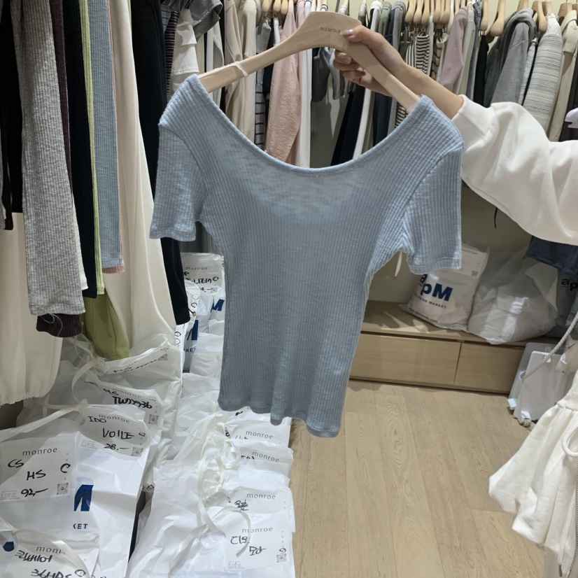MEMOIRE韓國直郵實拍女裝新款職業休閑熱賣推薦人氣時尚T恤MEMOIRET恤圖色1