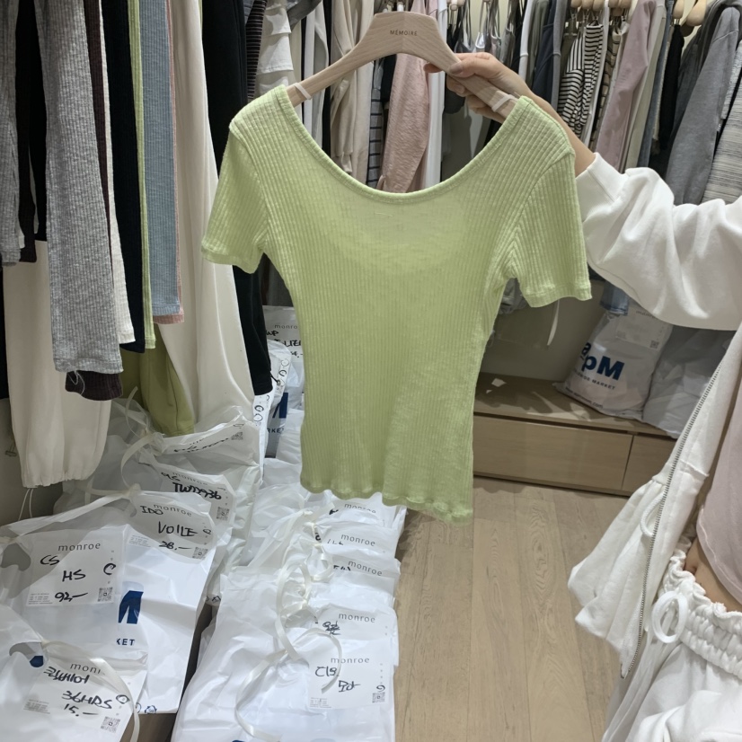 MEMOIRE韓國直郵實拍女裝新款職業休閑熱賣推薦人氣時尚T恤MEMOIRET恤圖色4