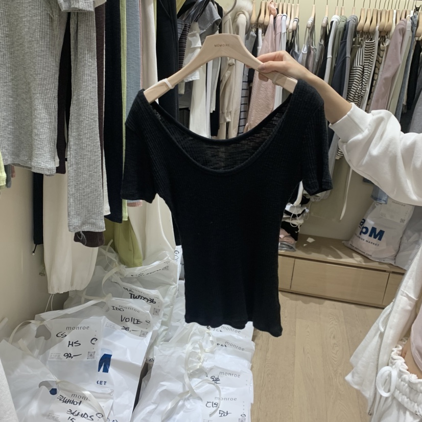 MEMOIRE韓國直郵實拍女裝新款職業休閑熱賣推薦人氣時尚T恤MEMOIRET恤圖色5