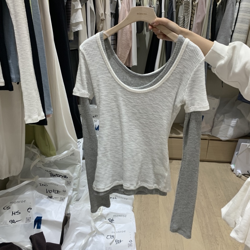 MEMOIRE韓國直郵實拍女裝新款職業休閑熱賣推薦人氣時尚T恤MEMOIRET恤圖色7