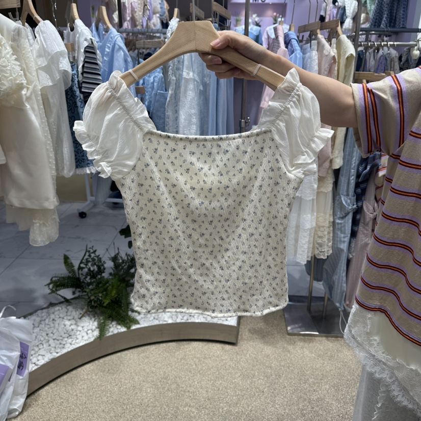 VIRUS東大門實拍韓國女裝新款休閑熱賣26春夏，26夏季襯衫蕾絲衫VIRUS襯衫/蕾絲衫