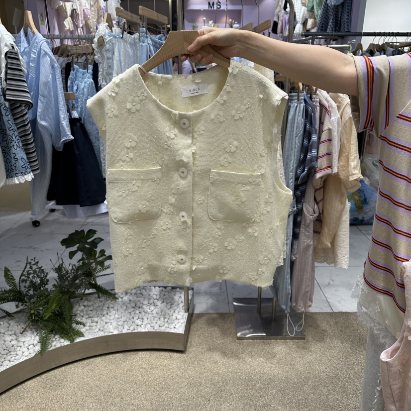 VIRUS韓國直郵女士新款人氣熱賣推薦時尚休閑26春夏真品馬甲VIRUS馬甲圖色1