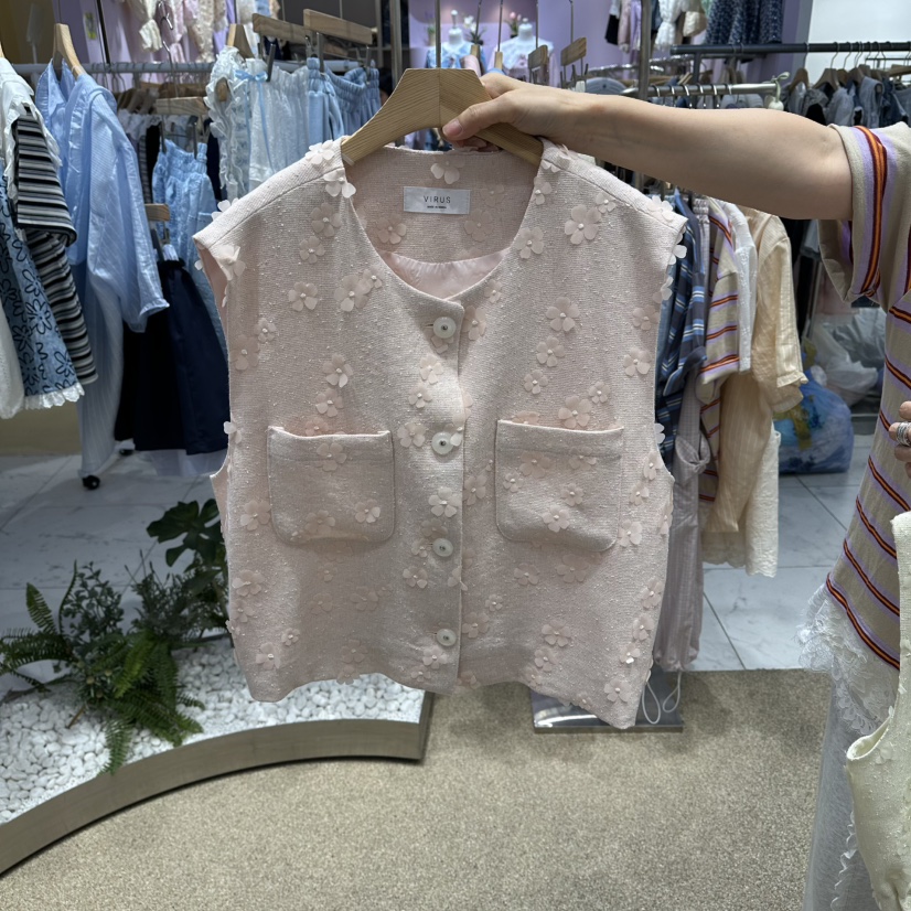 VIRUS韓國直郵女士新款人氣熱賣推薦時尚休閑26春夏真品馬甲VIRUS馬甲圖色2