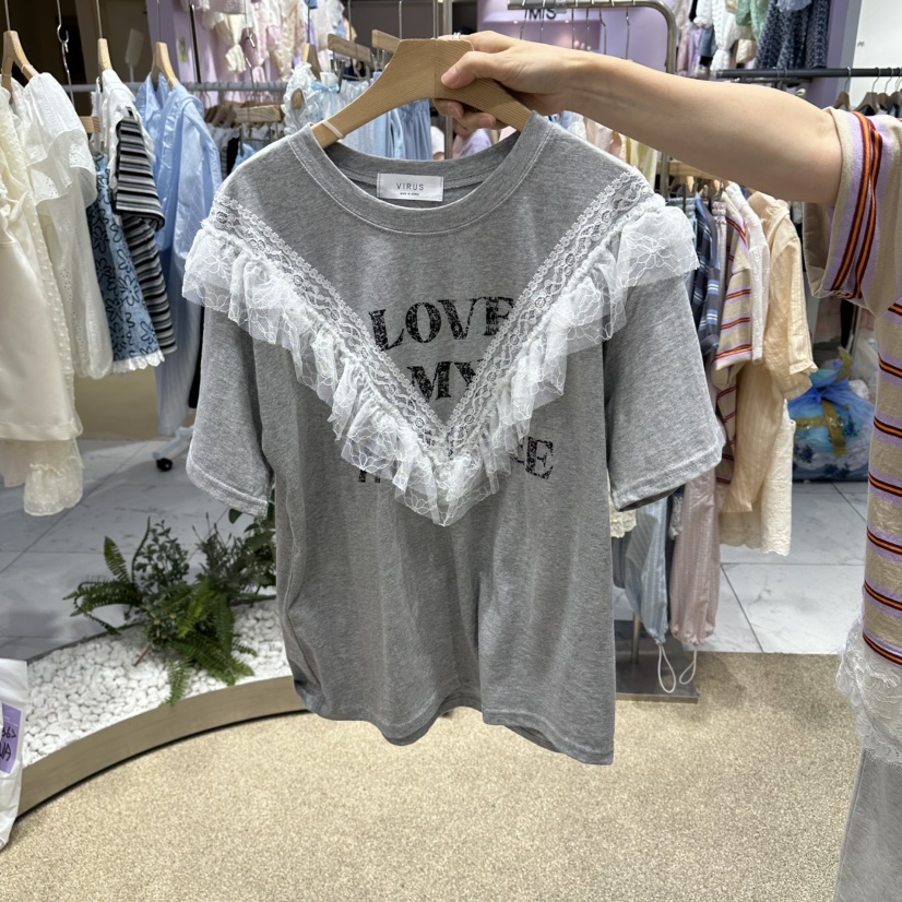 VIRUS韓國代購女裝新品休閑人氣時尚熱賣職業26春夏真品T恤VIRUST恤圖色1