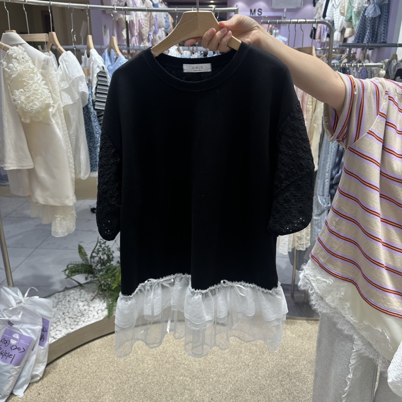 VIRUS東大門代購女士新款時尚真品職業推薦休閑26春夏T恤VIRUST恤圖色2