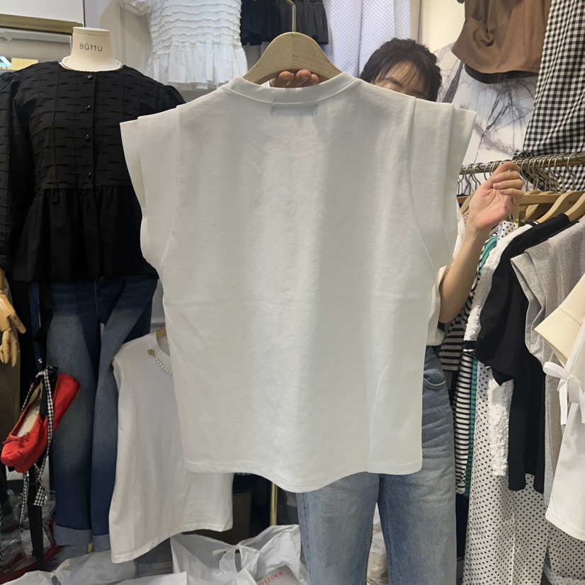 BUTTU/10 OCLOCK韓國直郵實拍女裝新品休閑吊帶背心雙層BUTTU/10 OCLOCK吊帶/背心