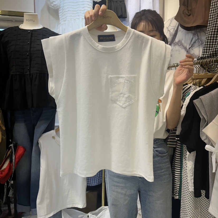 BUTTU/10 OCLOCK韓國直郵實拍女裝新品休閑吊帶背心雙層BUTTU/10 OCLOCK吊帶/背心圖色1