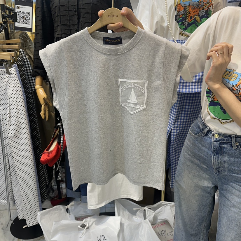 BUTTU/10 OCLOCK韓國直郵實拍女裝新品休閑吊帶背心雙層BUTTU/10 OCLOCK吊帶/背心圖色3