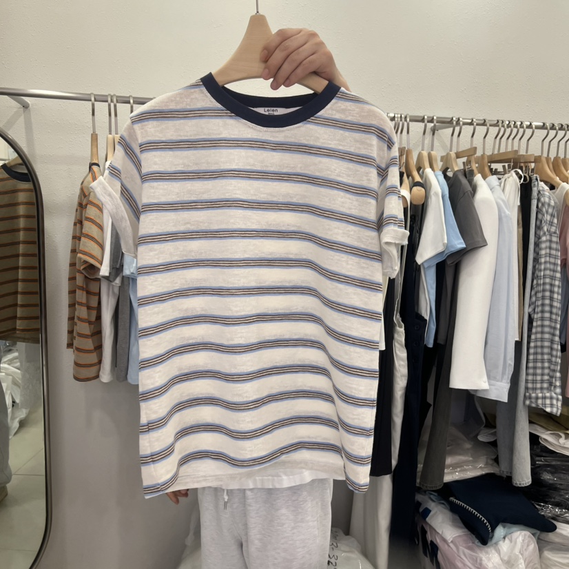 LELEN韓國代購女士新款時尚推薦人氣26春夏，26夏季T恤亞麻LELENT恤圖色1