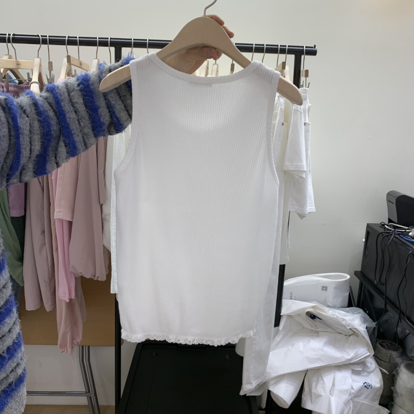 SPAGHETTI韓國直郵女士新品推薦休閑人氣時尚吊帶背心鏤空spaghetti吊帶/背心