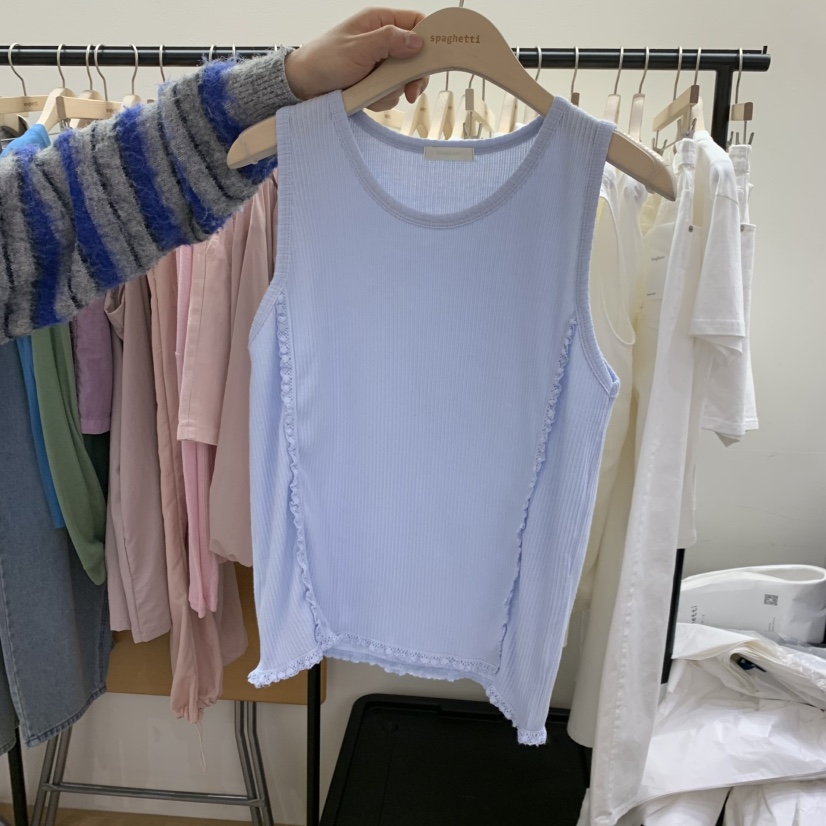 SPAGHETTI韓國直郵女士新品推薦休閑人氣時尚吊帶背心鏤空spaghetti吊帶/背心圖色2