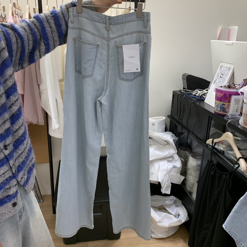 SPAGHETTI東大門實拍韓國女士新品26春夏，26夏季牛仔褲亞麻spaghetti牛仔褲