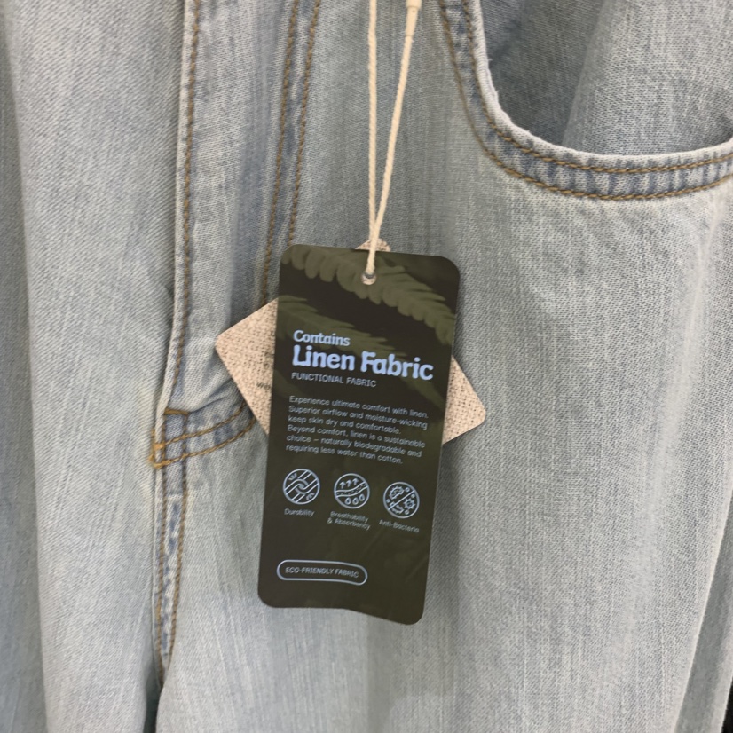 SPAGHETTI東大門實拍韓國女士新品26春夏，26夏季牛仔褲亞麻spaghetti牛仔褲