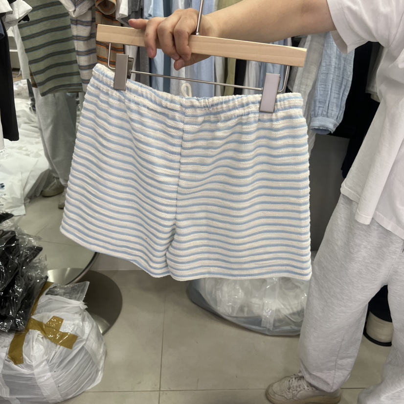 LELEN韓國直郵實拍女裝新品熱賣26春夏，26夏季短褲華夫格LELEN短褲