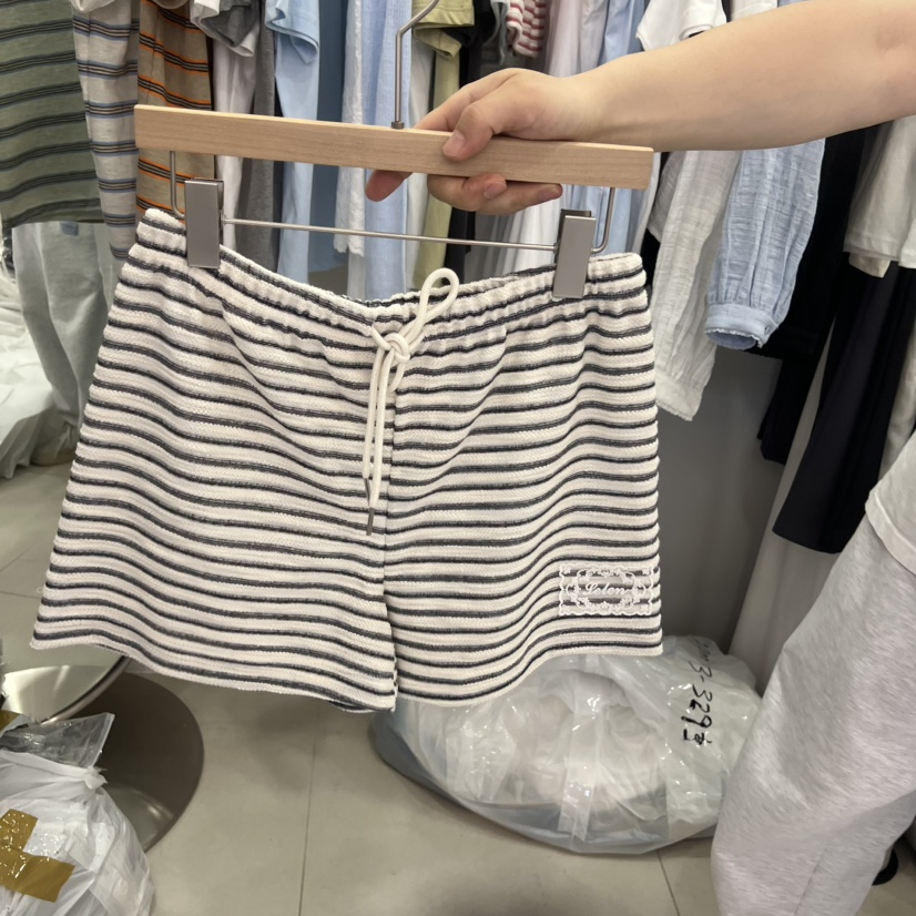LELEN韓國直郵實拍女裝新品熱賣26春夏，26夏季短褲華夫格LELEN短褲圖色3