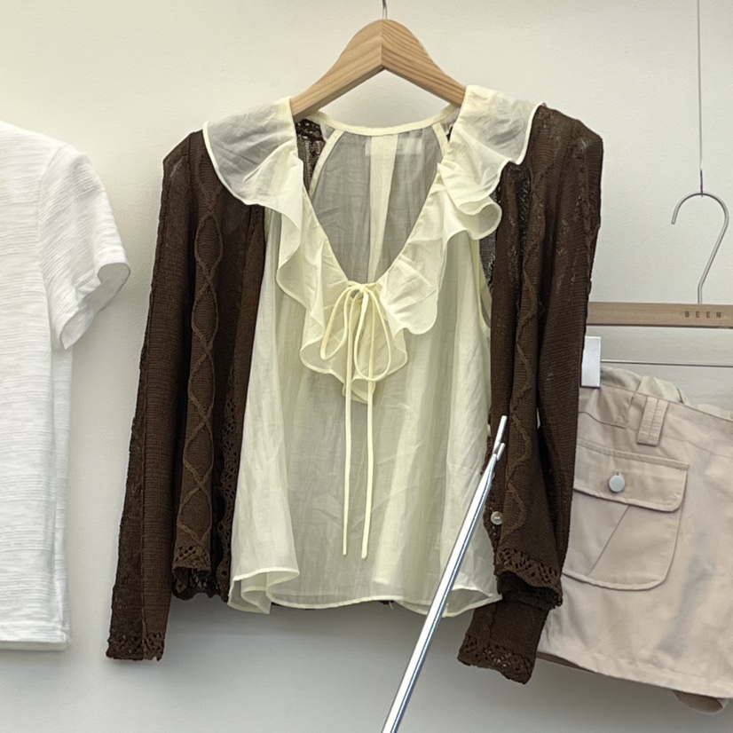 BEEN-A韓國直郵女裝新品職業人氣熱賣時尚針織衫不含內搭BEEN-A針織衫圖色2