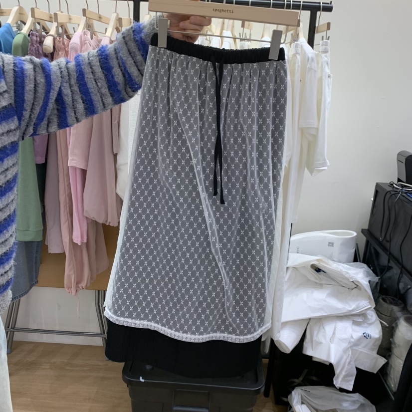 SPAGHETTI韓國東大門直郵女裝新款26春夏，26夏季半身裙中短裙spaghetti半身裙/中短裙圖色2