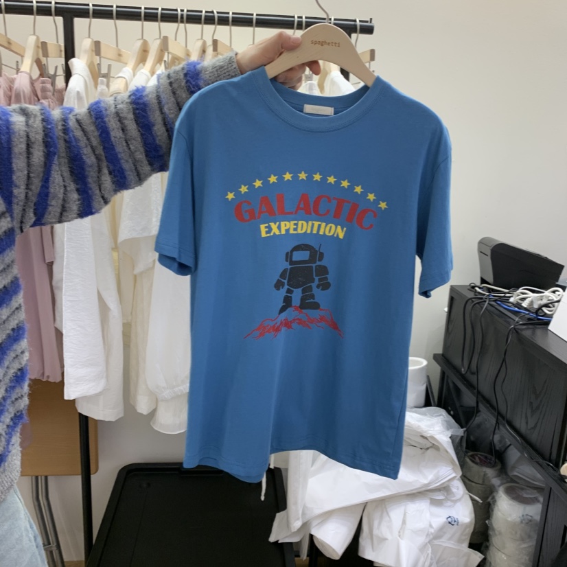 SPAGHETTI韓國東大門代購女士新品26春夏，26夏季人氣T恤spaghettiT恤圖色2