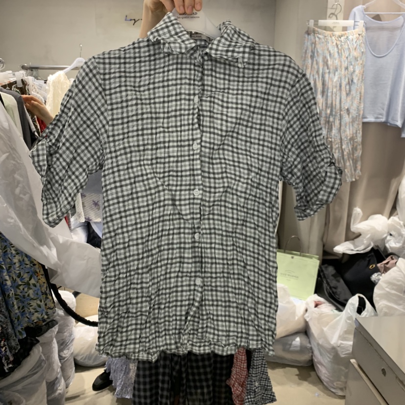 LOGROAD韓國東大門代購女裝新品人氣推薦時尚26春夏，26夏季襯衫蕾絲衫LOG ROAD襯衫/蕾絲衫圖色1