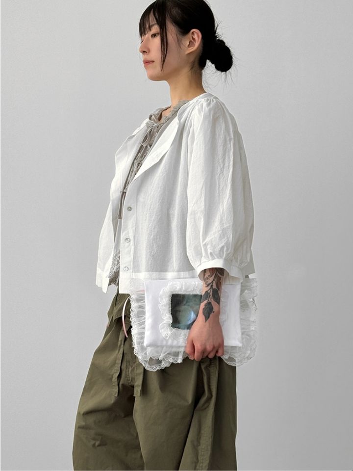 LIVE FOREVER韓國東大門直郵女裝新款休閑職業襯衫蕾絲衫LIVE FOR_EVER襯衫/蕾絲衫