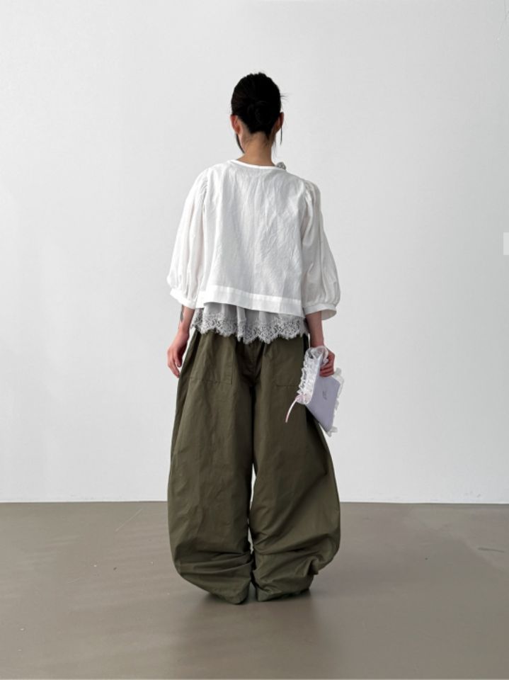 LIVE FOREVER韓國東大門直郵女裝新款休閑職業襯衫蕾絲衫LIVE FOR_EVER襯衫/蕾絲衫