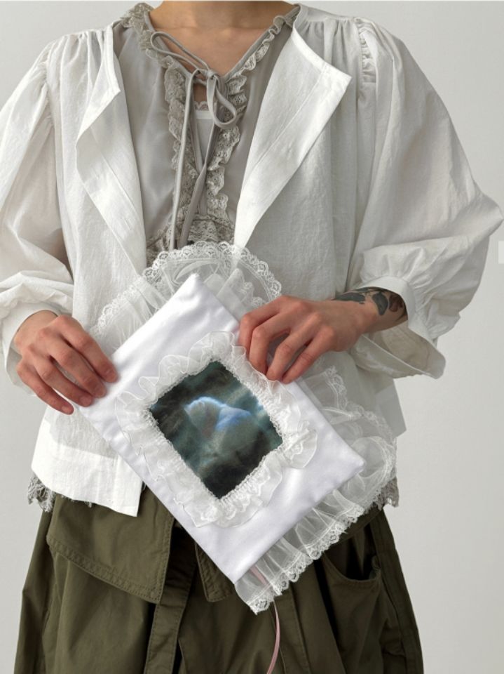 LIVE FOREVER韓國東大門直郵女裝新款休閑職業襯衫蕾絲衫LIVE FOR_EVER襯衫/蕾絲衫