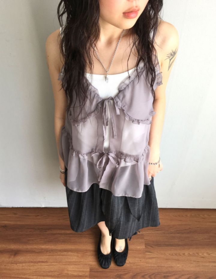 LIVE FOREVER韓國直郵實拍女裝新品26春夏吊帶背心不含內搭LIVE FOR_EVER吊帶/背心圖色2