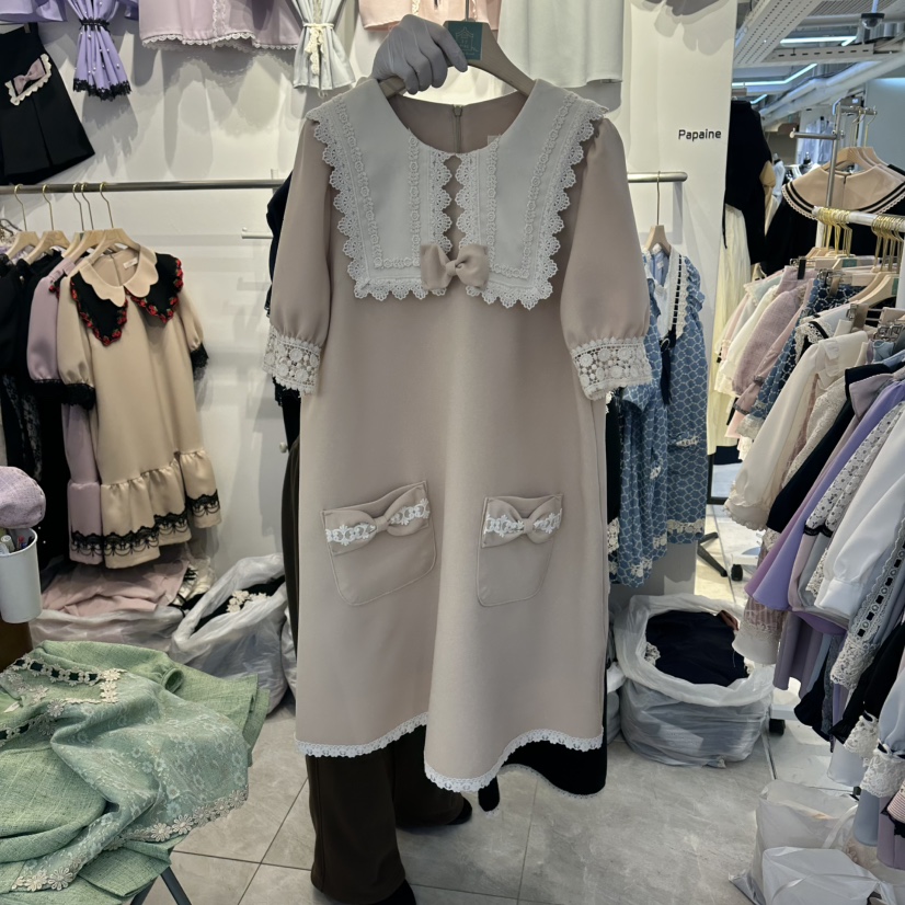 PAPA韓國直郵女士新品26春夏推薦熱賣職業休閑時尚連衣裙Papaine/HALMADE連衣裙圖色1