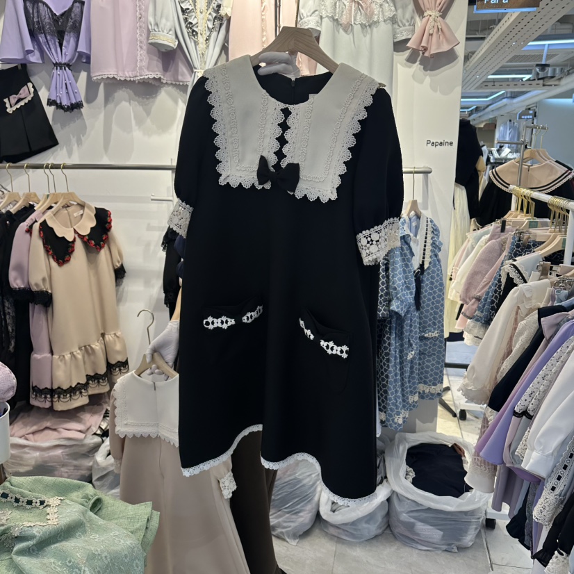 PAPA韓國直郵女士新品26春夏推薦熱賣職業休閑時尚連衣裙Papaine/HALMADE連衣裙圖色2