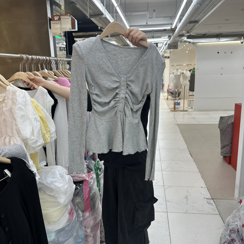 SAGE BRUSH韓國東大門代購女裝新品熱賣26夏季休閑長袖T恤SAGE BRUSH長袖T恤圖色1