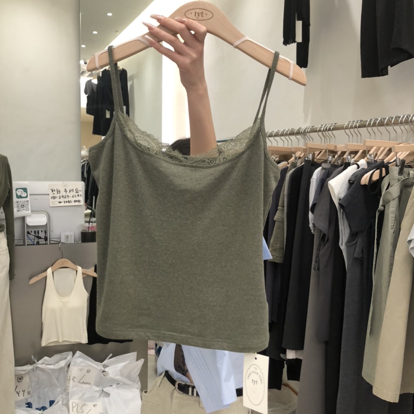 TAKE YOUE TIME韓國直郵女士新品26春夏推薦吊帶背心蕾絲TAKE YOUE TIME吊帶/背心圖色1