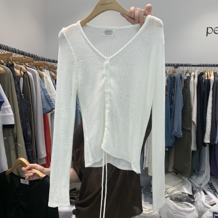 ALMOND PEPE韓國直郵女裝新品26夏季26春夏休閑推薦長袖T恤ALMOND PEPE長袖T恤圖色1