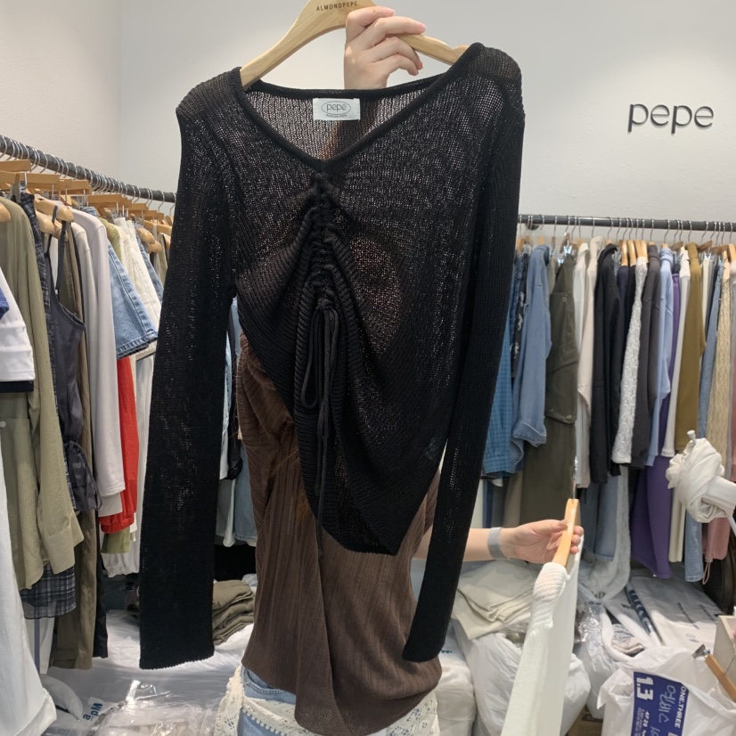 ALMOND PEPE韓國直郵女裝新品26夏季26春夏休閑推薦長袖T恤ALMOND PEPE長袖T恤圖色2