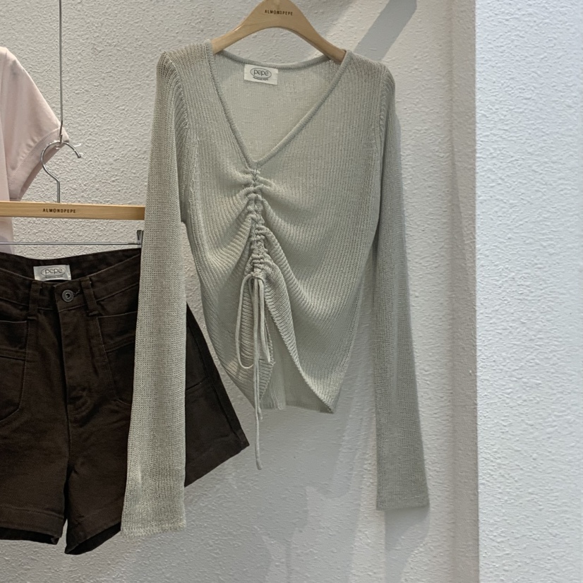 ALMOND PEPE韓國直郵女裝新品26夏季26春夏休閑推薦長袖T恤ALMOND PEPE長袖T恤圖色3