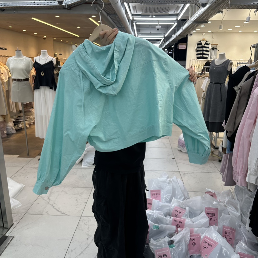 SAGE BRUSH韓國東大門代購女士新款推薦26夏季夾克亞麻連帽SAGE BRUSH夾克