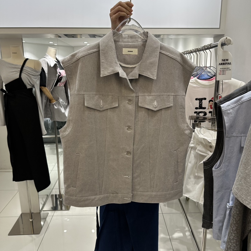 JENNIE韓國直郵女士新款26春夏熱賣時尚26夏季推薦休閑馬甲JENNIE/VENEFIT馬甲圖色2