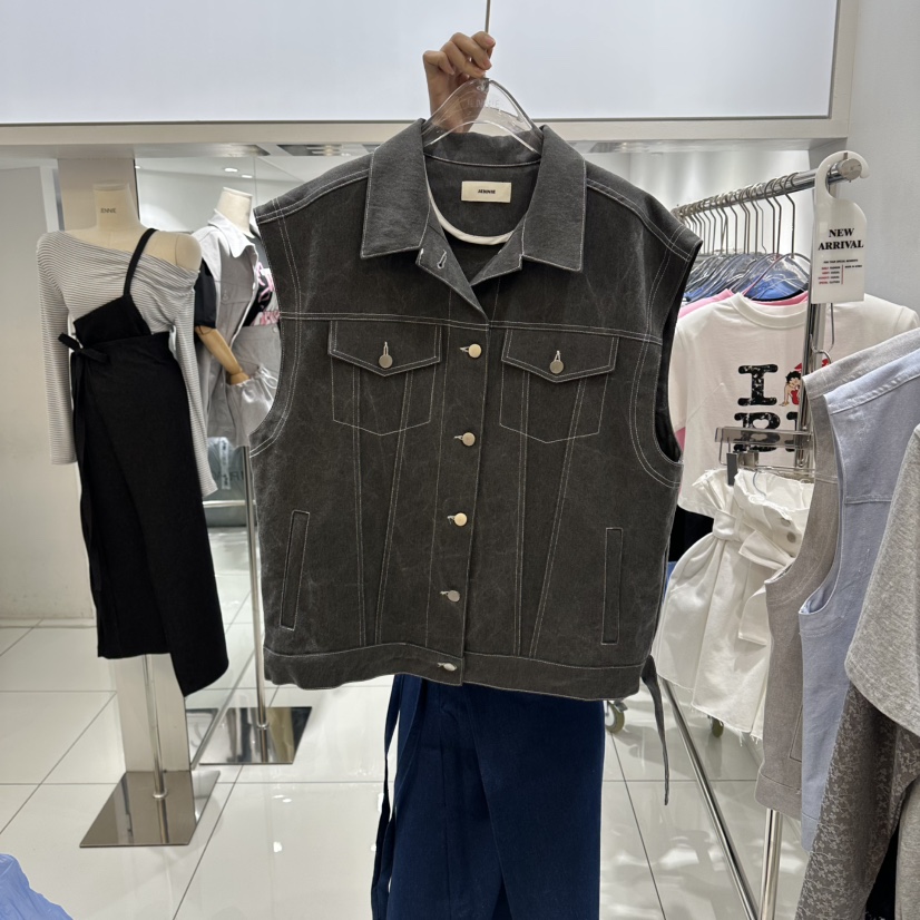 JENNIE韓國直郵女士新款26春夏熱賣時尚26夏季推薦休閑馬甲JENNIE/VENEFIT馬甲圖色3