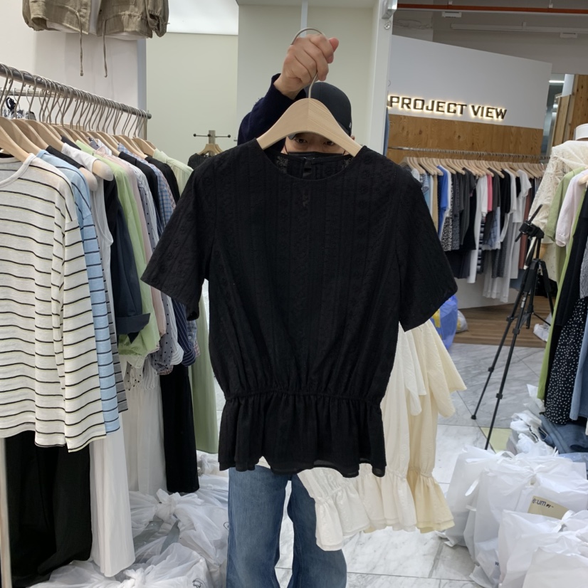 MADEMOISELL韓國代購女裝新款熱賣26春夏休閑職業襯衫蕾絲衫MADEMOISELL襯衫/蕾絲衫圖色2