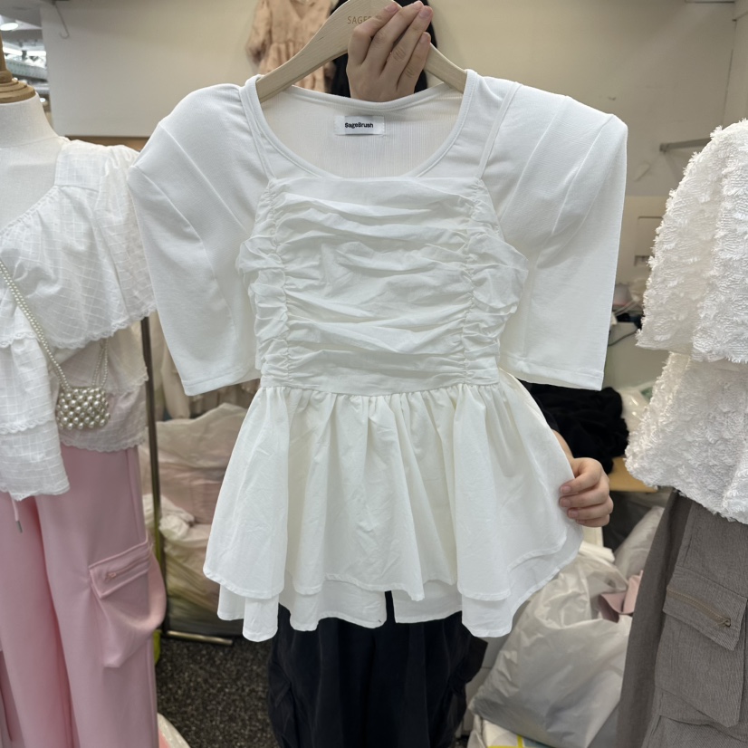 SAGE BRUSH韓國代購女士新品職業推薦休閑時尚套裝套裝褶皺SAGE BRUSH套裝圖色2