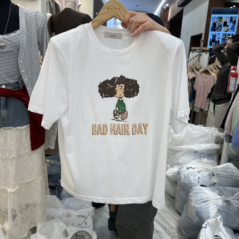 BEEN-A韓國東大門直郵女裝新款休閑職業人氣熱賣26夏季T恤BEEN-AT恤圖色2