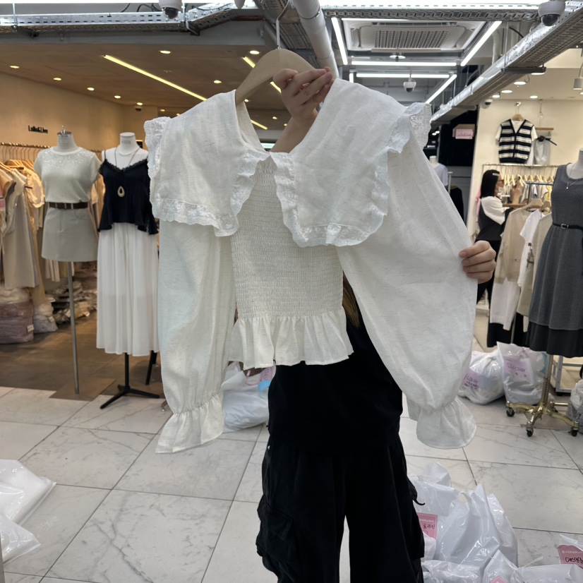 SAGE BRUSH東大門實拍韓國女士新款熱賣休閑時尚襯衫蕾絲衫SAGE BRUSH襯衫/蕾絲衫