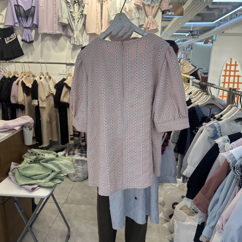 PAPA韓國直郵女士新款時尚26夏季推薦職業26春夏襯衫蕾絲衫Papaine/HALMADE襯衫/蕾絲衫