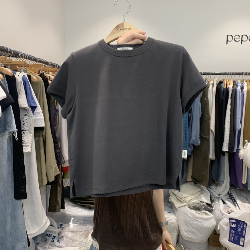 ALMOND PEPE韓國直郵實拍女裝新款職業推薦休閑26春夏T恤ALMOND PEPET恤圖色5