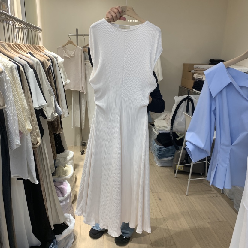 ARCHER韓國東大門代購女士新品熱賣26春夏時尚連衣裙褶裥ARCHER連衣裙圖色1