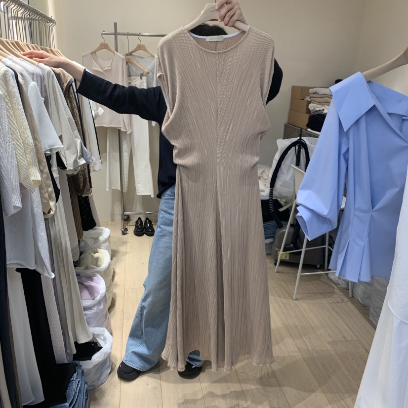 ARCHER韓國東大門代購女士新品熱賣26春夏時尚連衣裙褶裥ARCHER連衣裙圖色2