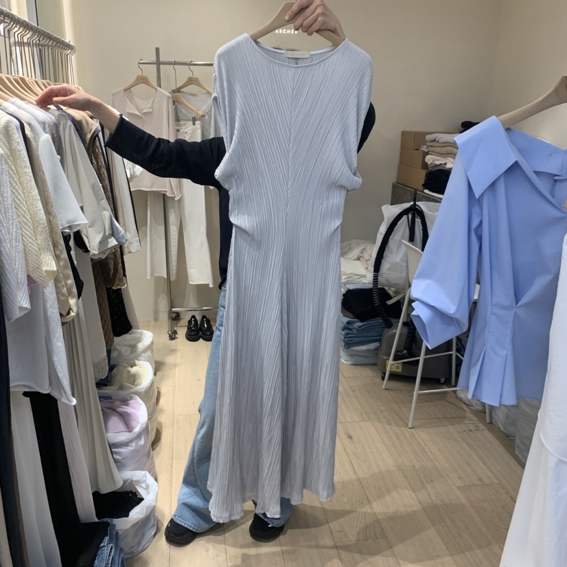 ARCHER韓國東大門代購女士新品熱賣26春夏時尚連衣裙褶裥ARCHER連衣裙圖色3