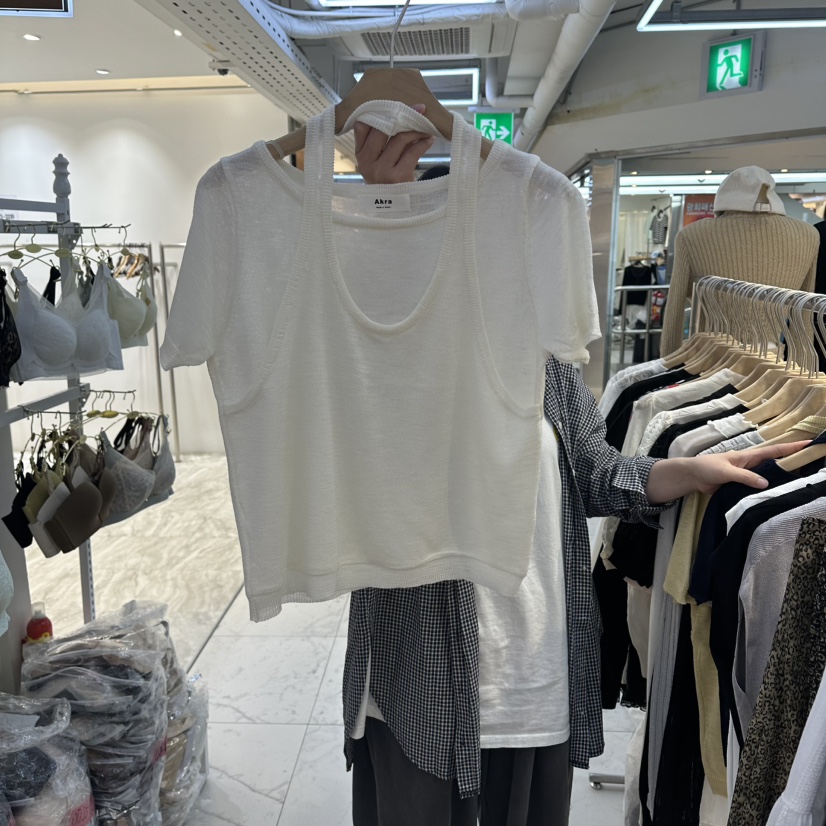 AKRA BY ART韓國東大門直郵女裝新品時尚職業針織衫雙層AKRA BY ART針織衫圖色2