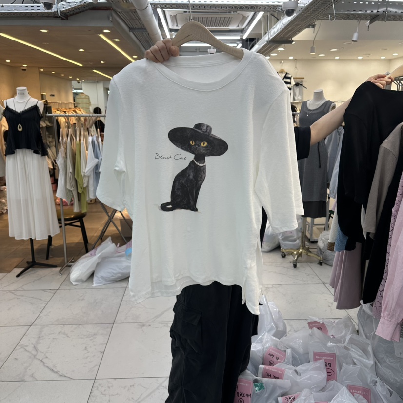 SAGE BRUSH韓國直郵實拍女裝新品推薦時尚職業休閑26春夏T恤SAGE BRUSHT恤圖色1